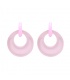 Roze oorbellen met iriserend effect