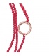Rode kralen halsketting met parels en iriserende kralen en goudkleurige elementen