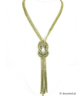 Mooie goudkleurige schakel halsketting 