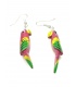 Vrolijk gekleurde papegaai oorbellen