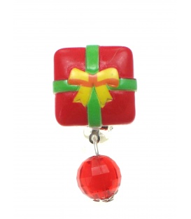 Vrolijk gekleurde kerst oorclips