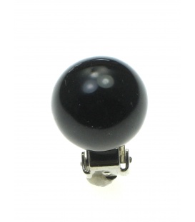 Zwarte parel oorclips (1,4 cm)