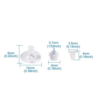 Oorbellen rubbertjes, zowel voor oorhaakjes als ook voor oorstekers, oorbellen stoppertjes