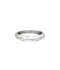 Zilverkleurige ring met sterrenpatroon (16 mm)