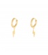 Goudkleurige oorbellen met een bliksemschicht 