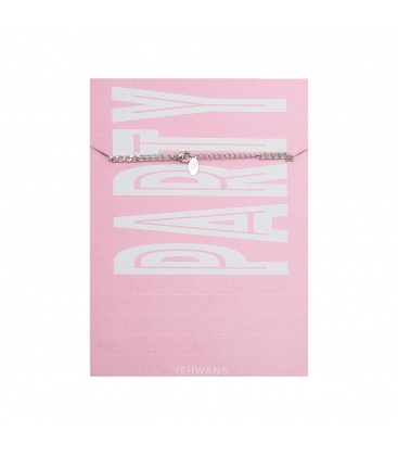 Zilverkleurige armband met geboortejaar 1985 en verjaardagskaart