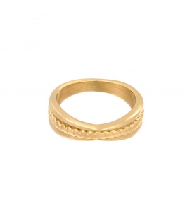 Goudkleurige ring met verdikking (17)