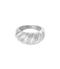 Zilverkleurige grote ring croissant (16)