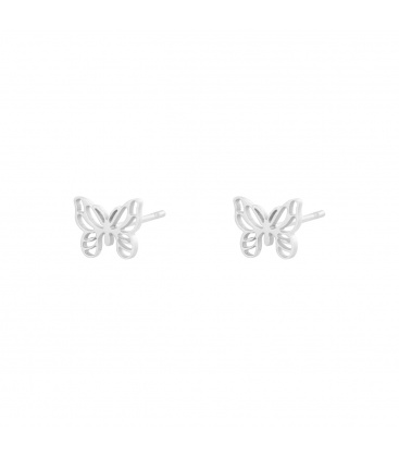 Zilverkleurige oorbellen in vlindervorm