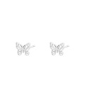 Zilverkleurige oorbellen in vlindervorm