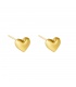 Goudkleurige hartvormige oorknopjes