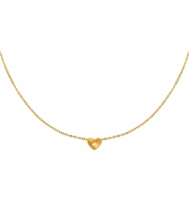 Goudkleurige ketting met een klein hartje