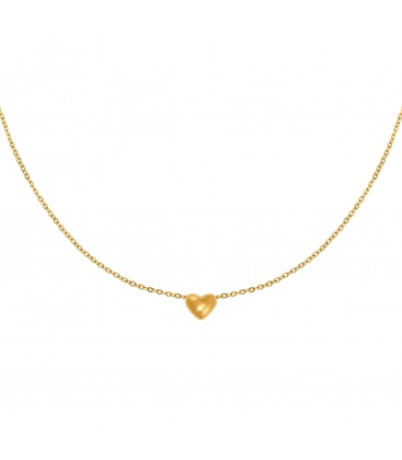 Goudkleurige ketting met een klein hartje