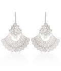 Zilverkleurige oorbellen met een mooi motief