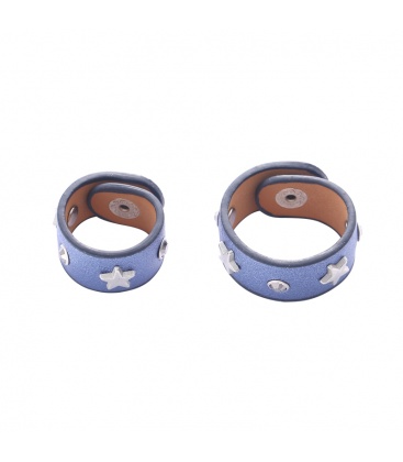 Blauwe sjaal riempjes voor het dragen van een sjaal ( set van 2 )