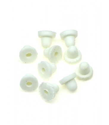 Oorclip rubbertjes (10 x 5 mm)