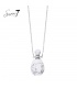 Zilverkleurige ketting met marmeren parfumflesje