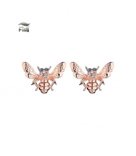 Goudkleurige oorknopjes in de vorm van een insect