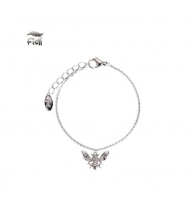 Zilverkleurige armband met een insect 