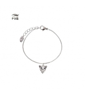 Zilverkleurige armband met een panterkop