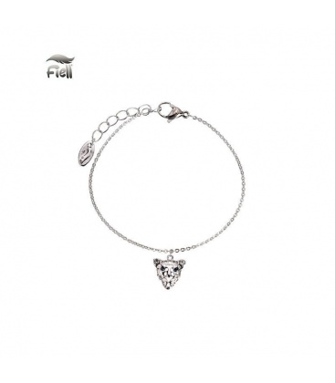 Zilverkleurige armband met een panterkop