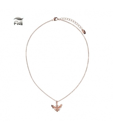 Roségoudkleurige ketting met een insect