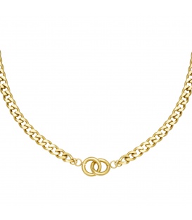 Goudkleurige chain ketting met verbonden ringetjes