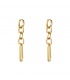 Goudkleurige oorhangers van ringen als hanger