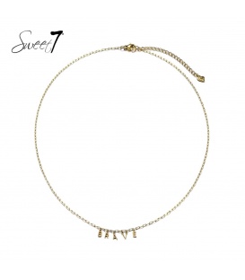Goudkleurige ketting met het woord BRAVE