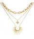 Goudkleurige tweelaagse ketting met een hanger