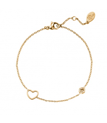 Goudkleurige armband met gele geboortesteen november