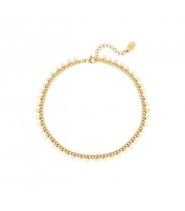 Goudkleurige armband met hartjes