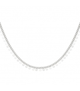 Zilverkleurige halsketting met cirkels