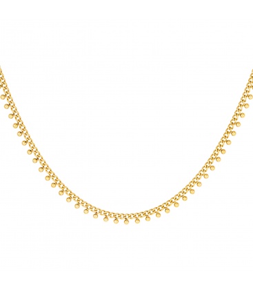 Goudkleurige halsketting met stippen