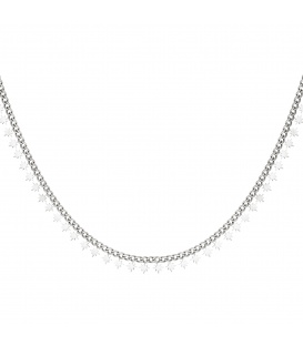 Zilverkleurige halsketting met fonkelende sterren