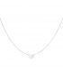 Zilverkleurige ketting met een hart