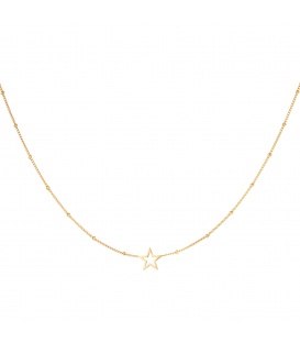 Goudkleurige halsketting met een open ster