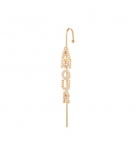 Goudkleurige oorcrawler met de tekst ´Amour´