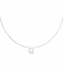 Zilverkleurige halsketting met initiaal Q