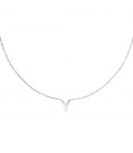 Zilverkleurige halsketting met initiaal Y
