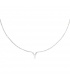Zilverkleurige halsketting met initiaal Y
