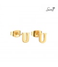 Goudkleurige oorstekers letter U
