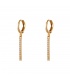 Goudkleurige oorhangers met zirconia steentjes
