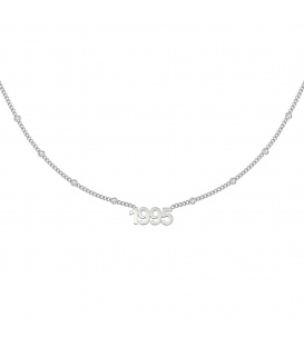 Zilverkleurige halsketting met jaartal 1995