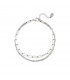 Zilverkleurige dubbele armband