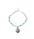 Blauwe korte halsketting 