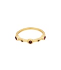 Goudkleurige ring met kleine paarse zirkoonsteentjes (16)