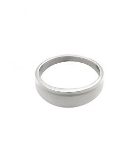 Zilverkleurige rechte ring (16)