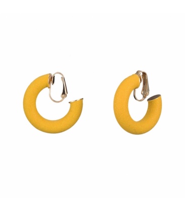 Gele glinsterende oorclips