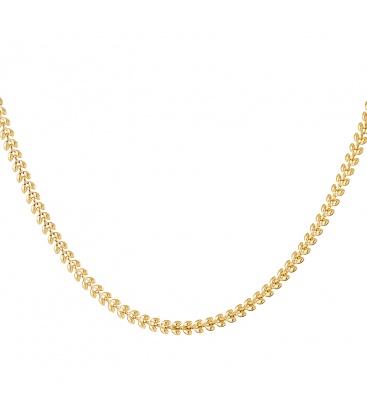 Goudkleurige halsketting met bladeren